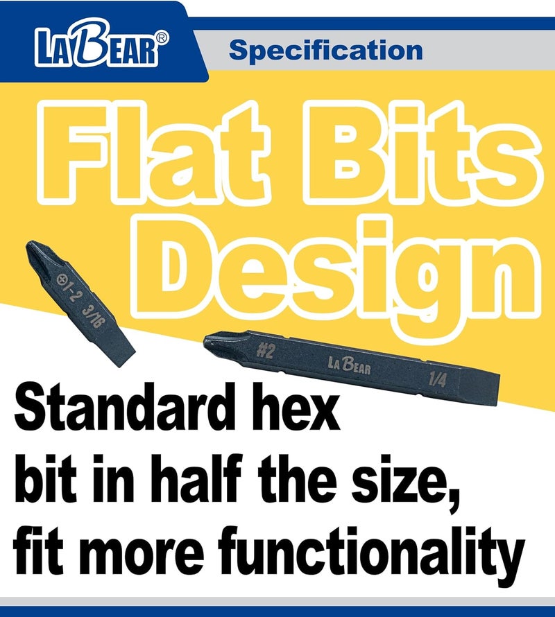 LABEAR - 3pcs Two-Sided Screwdriver Bit For Leatherman MultiTool Accessories- Long Phillips #2 and 1/4" Screwdriver &Torx #15 and Hex 7/64" Short Phillips #1-2 and 3/16" (Not Included SKELETOOLS) - Image 4